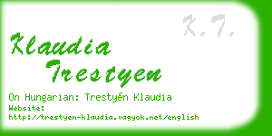 klaudia trestyen business card